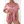 Women’s Striped Cropped Shirt + Shorts Pajama Set - Pink