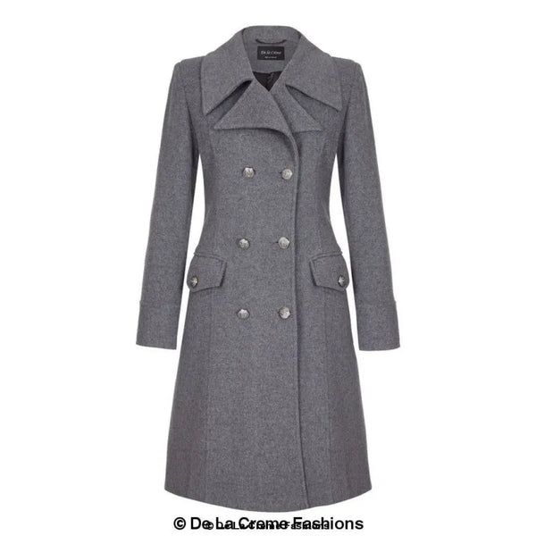 Women’s Wool Blend Double Breasted Midi Coat - Coats &