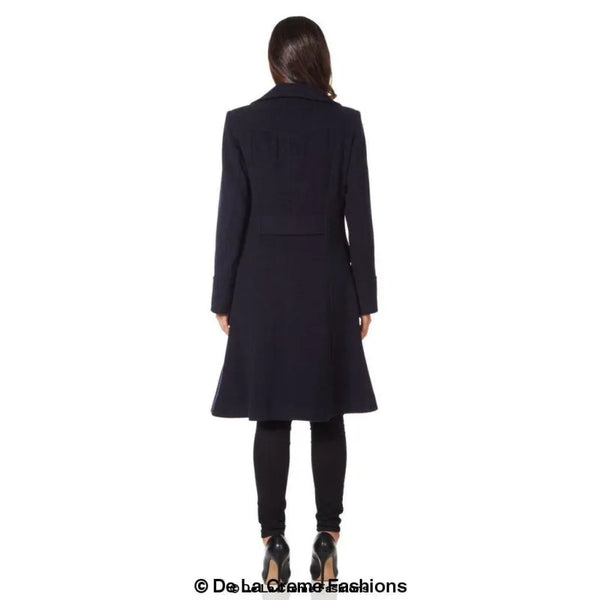 Women’s Wool Blend Double Breasted Midi Coat - Coats &