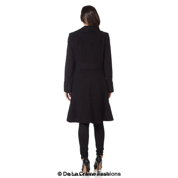 Women’s Wool Blend Double Breasted Midi Coat - Coats &