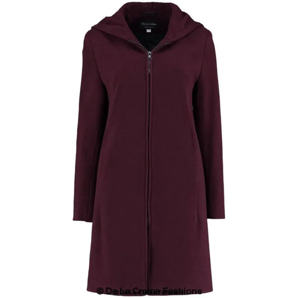 Women’s Wool Blend Hooded Zip Coat - Coats & Jackets