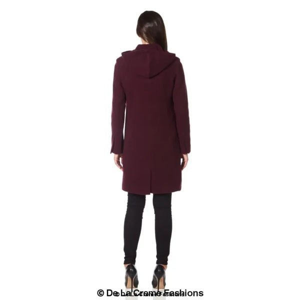 Women’s Wool Blend Hooded Zip Coat - Coats & Jackets