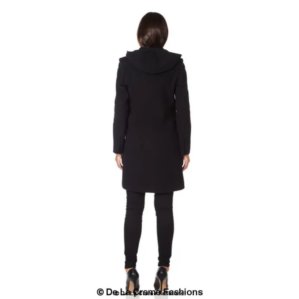 Women’s Wool Blend Hooded Zip Coat - Coats & Jackets