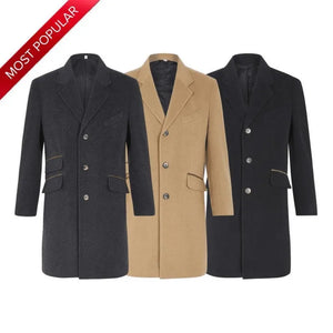 Wool Blend Single Breasted Retro Mod Coat - Coats & Jackets
