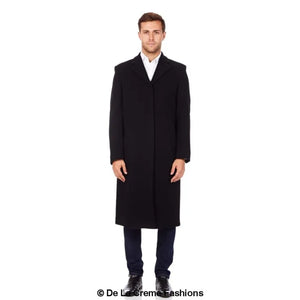 Wool & Cashmere Blend Covert Long Coat - Coats Jackets