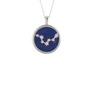 Zodiac Lapis Lazuli Gemstone Star Constellation Pendant