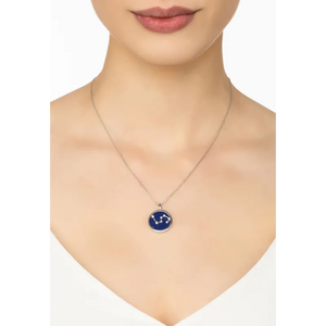 Zodiac Lapis Lazuli Gemstone Star Constellation Pendant