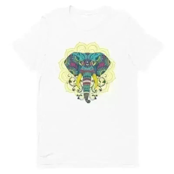Elephant Mandala Unisex Cotton T-Shirt - Epic Fashion UKAllClothingCotton